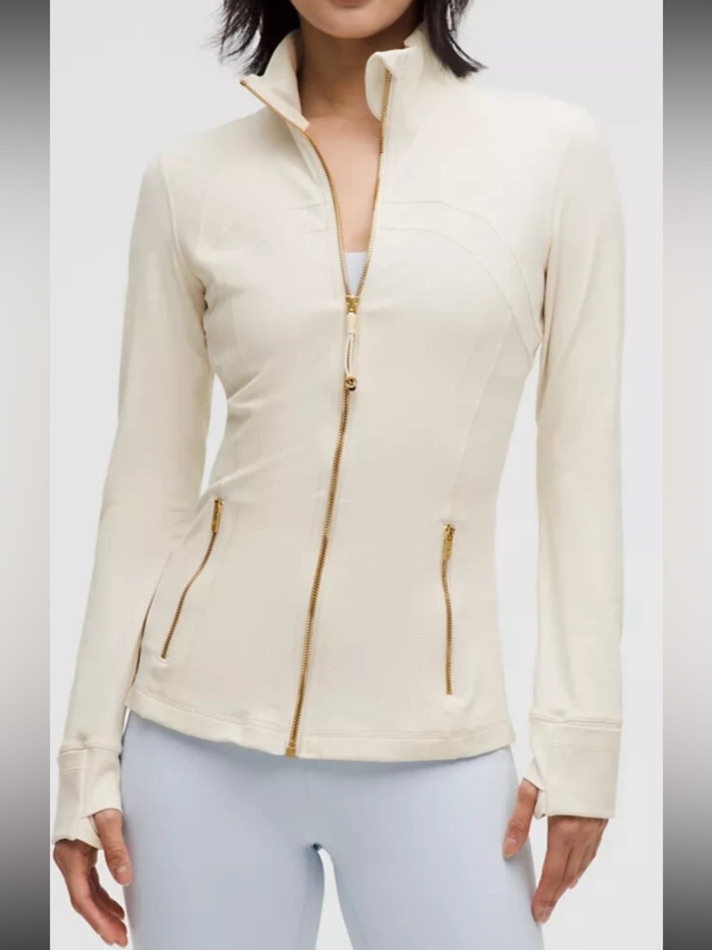 NWT Lululemon Nulu Define Light Ivory Gold Jacket size 8